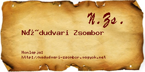 Nádudvari Zsombor névjegykártya